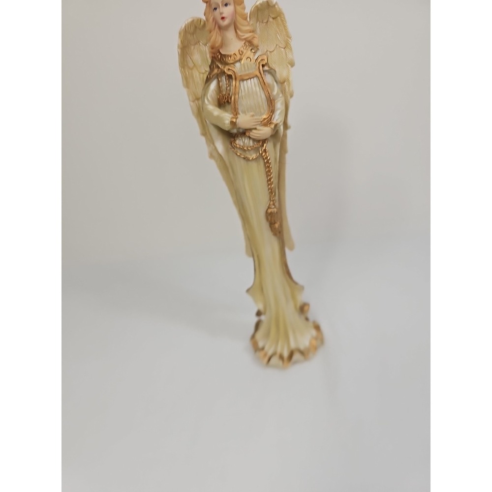 Vintage Windor Hand-Painted Ceramic‎ Caroler Angel Figurine With Harp